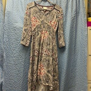 Elegant Paisley Print Dress